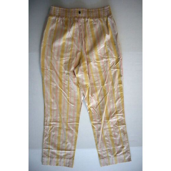 Roxy ERJNP03416 Sz S Changing Everything Casual Beach Pant Yellow Pink Stripe - Picture 2 of 12